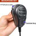 USB-A Microphone, Mic PTT and Two Programmable Key for American Truck Simulator, PC, Laptop, PC Game w/Microphone Holder and Programming Software (No Speaker Version)