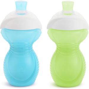 Munchkin Click Lock Bite Proof Sippy Cup, 9 Ounce,2 Count (Pack of 1), Plastic, Blue/Green Munchkin Click Lock Bite Proof Sippy Cup, 9 Ounce,2 Count (Pack of 1), Plastic, Blue/Green