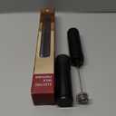 CIRCLE JOY Rechargeable Milk Frother Hanheld, Dual Coil Whisk Head Electric Coffee Frother, Portable Hand Frother Wand Drink Mixer for Matcha Lattes Cappuccino, Kitchen Gifts, Black