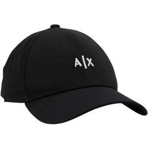 Armani Exchange Men's Small Contrast Logo Baseball Hat (Black/White)