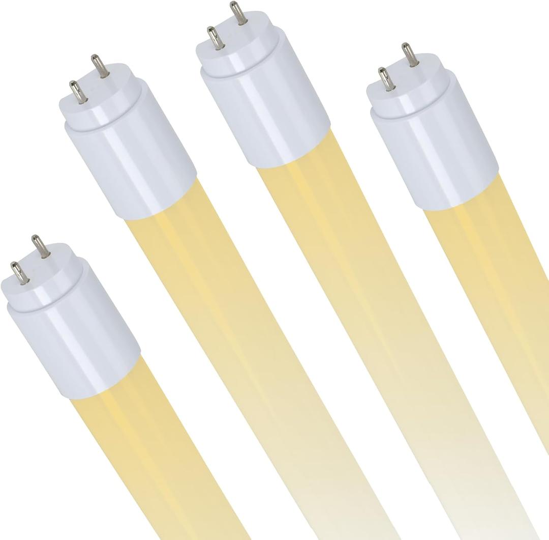 T8 T12 4FT LED Tube 1-10V Dimmable 3500K/4000K/5000K Adjustable, 20W F32T8/F40T12 LED Replacement for Fluorescent Light Bulb, Ballast Compatible&Bypass Dual-Ended, UL & DLC Listed(4 pcs)