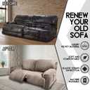 ULTICOR Extra Wide 75" - 90", Reclining 2 Seater Sofa, Extra Wide Reclining Love Seat Slipcover, 6-Piece Velvet Stretch, Reclining Sofa Covers, Thick, Soft, Washable (Taupe)
