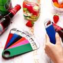 24 Pack Stainless Steel Flat Bottle Opener Bulk Heavy Duty Bartender Beer Openers Rubber Coated Beer Bottle Opener 7 Inch Beer Can Opener for Men Women Bar Kitchen Restaurant Party Supplies, 6 Colors
