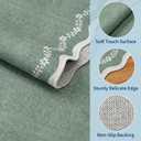 GarveeHome 2.6x10 Scalloped Washable Runner Rug for Kitchen, Soft Green Long Hallway Runner Non Slip Entryway Rug Farmhouse Thin Laundry Mat Stain Resistant Carpet for Bathroom Beside Rug