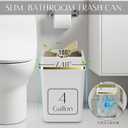 9PCS Bathroom Accessory Set, White Bathroom Set, Bathroom Accessories Set Complete with Trash Can, Toothbrush Holder, Soap Dispenser, Toilet Brush, Bathroom Decor