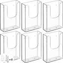 Amazon.com : MaxGear Brochure Holder 4x9 inch Acrylic Pamphlet Holder Clear Plastic Flyer Holder Wall Mount for Ofiice, School, Exhibition, 6 Pack : Office Products