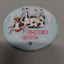 Cow Ornaments for Christmas Tree 2025 - Farmhouse Christmas Cows Decor, Gifts for Cow Lovers, Cute Farm Animal Ceramic Ornaments, Cows Decorations for Home