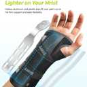 Rakiie Upgraded Carpal Tunnel Wrist Brace, Night Sleeping Support for Arthritis, Sprain & Tendonitis Pain Relief, Flexible 3-Bar Support, Breathable Hand Splint for Typing, Work & Housework, Fit for Men & Women(Gray, Medium, Right Hand)