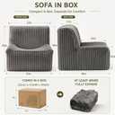 Trenda 32'' Armless Accent Chair, Boneless Space-Saving Reading Chair, Adult