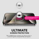 2 x UARMOR Glass 3 Pack Clear Screen Protector & 1 Pack Camera Lens Protector for [ iPhone 15 Pro Max ] 9H Tempered Glass with Easy Installation Kits (3+1 Pack)