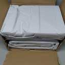 4 Panels 100% Blackout Linen-Textured Curtains, Thick Thermal Insulated Grommet Drapes with Subtle Herringbone Weave, Luxury Decor for Bedroom/Living Room, 54 x 84 Inches, PurWhite