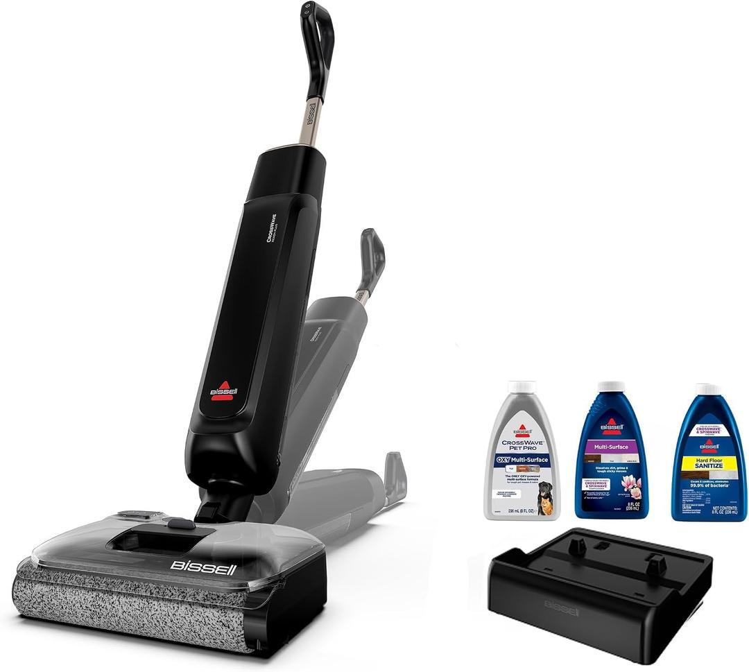 Bissell CrossWave Reach Plus Wet Dry Vacuum and Mop, 4506F
Vacuums, mops, and sanitizes together, self-dries in a hot air dock, and reaches flat under furniture and to the edge.
