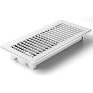 Floor Vents Floor Registers 4x10 inch,Heavy Duty Metal Floor Air Vent Covers for Home Floor Wall, Rust Proof Finish Registers Grilles & Vents(1, White, 4x10 Inches)