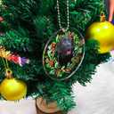 Black Lab Christmas Ornament 2025, Black Dog Ornaments for Christmas Tree, Acrylic Pet Labrador Ornament - Labrador Retriever Gifts, Lab Gifts for Women