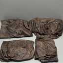 Leather Like Recliner Chair Covers Heavy Duty, 4 Pieces Lazy Boy Recliner Cover for Recliner Chair, Leather Cover for Recliner slipcovers Washable for Pets (Dark Brown) (1 Seater)