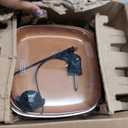 bella 12x12 Electric Skillet & Frying Pan with Glass Lid, Nontoxic, Coppper