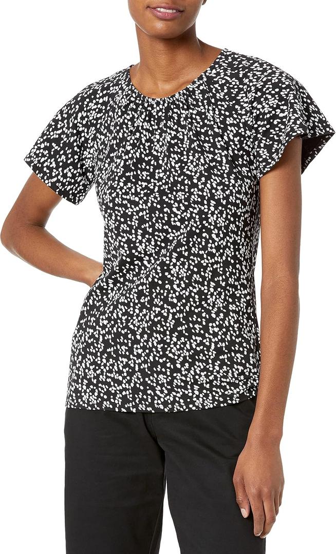 Amazon Essentials Women's Regular-Fit Cape Sleeve Open Crewneck T-Shirt 
X-Small