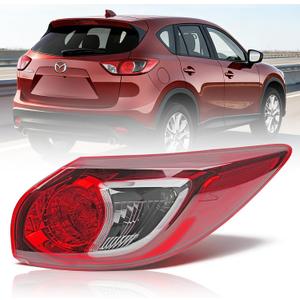 Right Outer Tail Light Assembly for 2013-2016 Mazda CX-5, Passenger Side Back Taillight Assembly, OE Style Brake Lamp with Bulb and Harness, Direct Replace #MA2805111