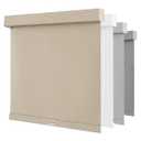 NUTRO CHILL Blackout Window Blinds Cordless, Spring System Window Shades with UV Protection Thermal Insulated Linen Fabric, Roller Blinds for Home Office(25''x72'', Beige)