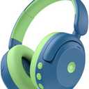 iClever BTH20 Active Noise Cancelling Headphones for Kids, 60H Play Time,Type C Fast Charging, Safe Volume 80dBA, Bluetooth5.4, Award-Winning Kids Headphones Wireless for iPad Tablet Airplane, Blue