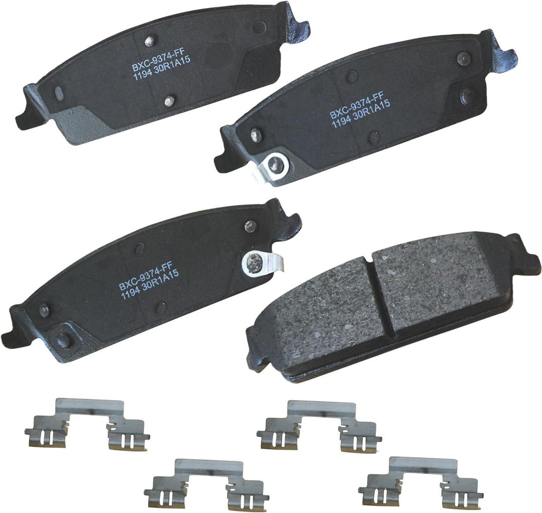 Bendix Premium SBC1194 Ceramic Rear Brake Pads for Select Models Cadillac Escalade ESV, EXT, Chevrolet Avalanche, Chevy Silverado,1500 Classic, Suburban, Tahoe, GMC Sierra, Yukon XL