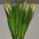 Artificial Plants 6PCS 27 Fake Tall Grass Artificial Onion Grass,Faux Grass Plant,Fake Grass Greenery Shrubs Bushes for Indoor Outdoor Garden Shop Office Home Dcor (Wheatear)