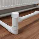 1" 90 Degree PVC 4 Way Tee Fitting, 10 Pcs Pipe Connectors, Schedule 40 Furniture Grade PVC Tee Corner for DIY Frames and Structures