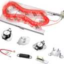 WED8300SW2 GEW9250PW0 GEW9200LW1 GEW9200LW0 WED5600XW0 WED9150WW0 GEW9200LL1 WED5500XW0 Dryer Heating Element Thermostat For Whirlpool GEQ9800PW1 GEW9250PW1 WED5800BW0 WED8000DW4 WED7500GW0 GEW9250PL1