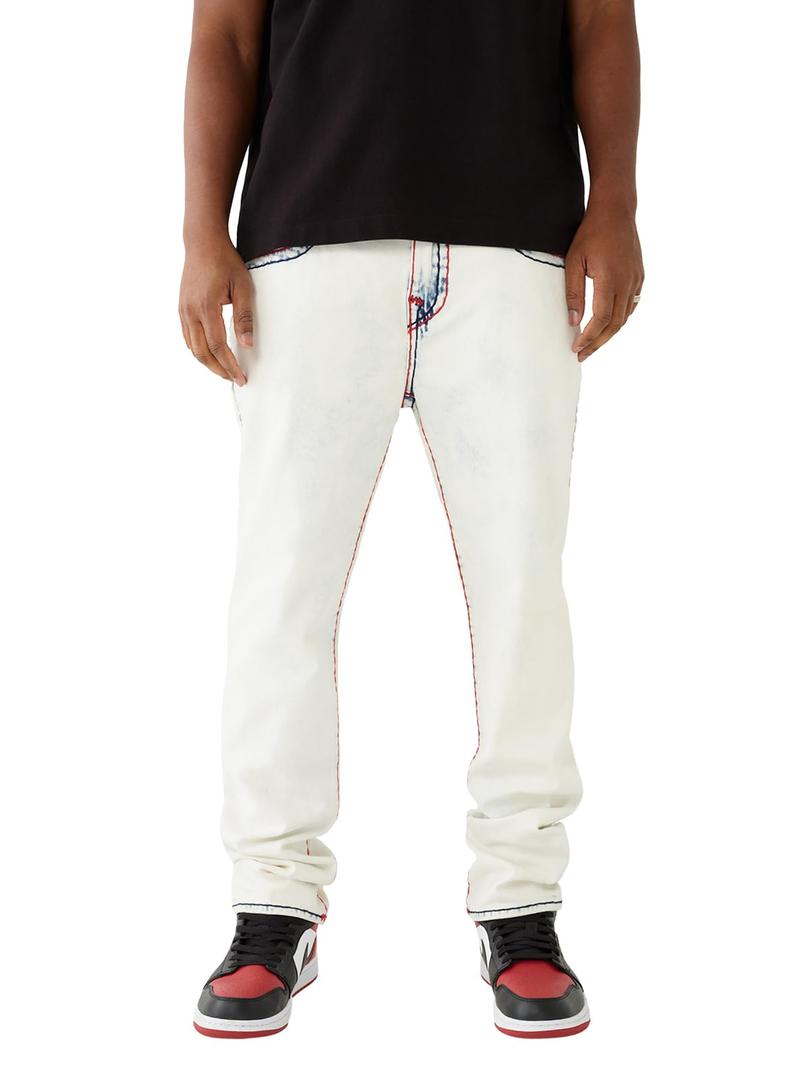 True Religion Men's Rocco Flap Super T 32 Inseam, Captain Court Light Wash, 31