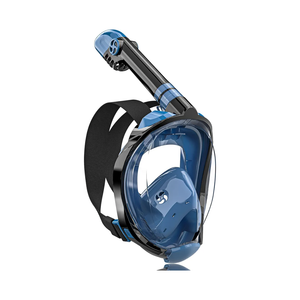 QingSong Full Face Snorkel Mask for Adults, Snorkeling Gear with Camera Mount, 180 Degree Panoramic View Snorkel Set Anti-Fog Anti-Leak