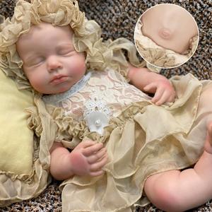 OtardDolls Realistic Newborn Doll 18 Inch Reborn Baby Dolls Full Silicone Baby Doll Real Life Washable Baby Dolls with Clothes and Bottles for Kids