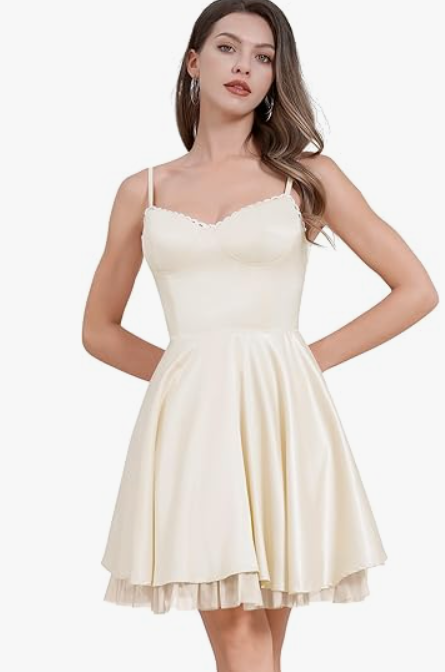 Corset Mini Dress for Women Floral Sexy Spaghetti Straps Low Cut Lace Summer Short Dresses Ruffle Bustier Sundress L