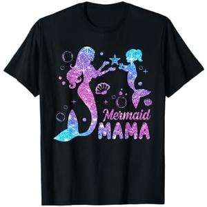 Cute Mermaid Mama Mermaid Mom Mommy Happy Mothers Day Women T-Shirt M