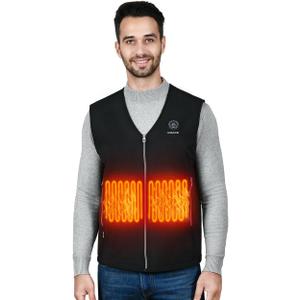 DOACE Heated Vest for Men and Women, Smart Electric Heating Vest Rechargeable, Battery Not Included (XX-Large, Black)