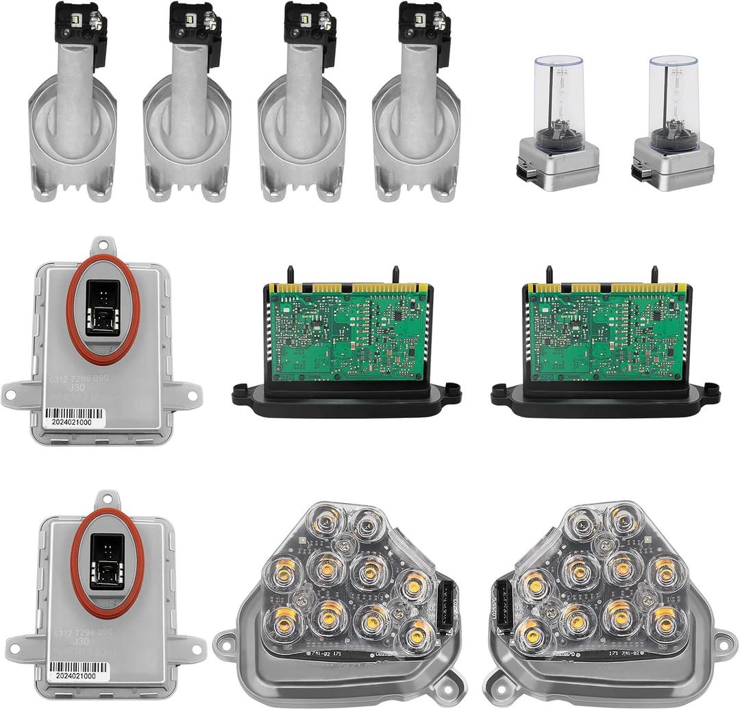 63117271901 63117271902 Xenon Ballast Bulb LED Module Diode Kit Right & Left Fit for BMW 5 Series M5 528i 535i 550i xDrive 2011-2013, 63127262731 63117316217 63117237647