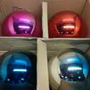 Zubebe 4 Pcs Extra Large Christmas Ball Ornaments 8'' (200 Mm) Giant Oversized Commercial Grade Plastic Balls Xmas Hanging for Outdoor Indoor Holiday Decor(Shiny Red Purple Green Blue)