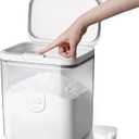 LivLab Mker Laundry Detergent Dispenser with OnePress Lid,Clear PET Powder container with Measuring Cup, Pods container 5.5L/12Lbs/200oz(270 Pods)