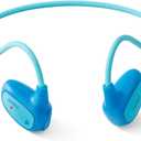 Open Ear Bluetooth Wireless Headphones with MIC for Children, OpenBuds Kids, Ultra-Light, Portable and Safer for iPad, Tablet or Computers (Navy Blue)