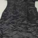 Women Cheongsam Long Dress Evening Short Sleeve Slim Fit Maxi Dress Floral Faux Silk Stand Collar Bodycon Qipao (4X-Large, Black)