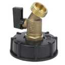 IBC Tote Tank Adapter, Coarse Male Thread Drain Brass Garden Hose Connector Faucet Tap Valve Fitting Part