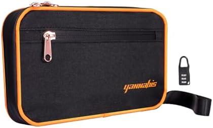 Yannabis Smell Proof Bag with Combination Lock, Odor Proof Pouch, Travel Storage Case 8.6 x 5 Inch