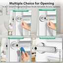 Fingerprint Door Lock Biometric Door Knob with Keypad Keyless Entry, Door Locks for Bedrooms, Home Hotel Office Apartment Silver