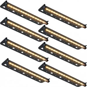 12inch Retaining Wall Lights 5W LED Hardscape Paver Lighting,2700K Soft White Waterproof Outdoor Step Lights,12V AC/DC Low Voltage Landscape Lighting-8Packs