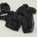 8 Inch Wide Lace Stretch Lace Ribbon Trim Lace Fabric for Sewing, Garment and DIY Crafts - 5 Yards - 9221 (Black)
