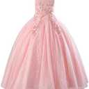IDOPIP Sequin Flower Girl Lace Dress for Kids Wedding Pageant Party Formal Long Gown Princess First Communion Tulle Dresses Size 160