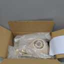 Gold Dimmable Plug in Wall Sconces Set of 2 with Swing Arm, Hand Woven Rattan Wall Sonce Light Fixture, Vintage Bedside Wall Mounted Lamp for Bedroom Living Room Home Office