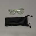 Gaoye Blue Light Blocking Glasses - Trending Round TR90 Frames, Metal Arms, UV400 Protection - Matching Soft Case (1-clear Green/Transparent Lens)