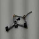 STYDDI Metal Rotating Water Sprinkler for Lawn, Heavy Duty Metal 3-Arms Whirling 360 Degree Automatic Rotary Sprinkler with Wheeled Base for Small Areas, Garden, Yard, Cover up to 1,384 Sq. ft.