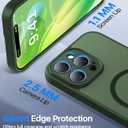 Faiono Magnetic for iPhone 16 Pro Case [Full Camera Protection][Military-Grade Protection][Compatible with MagSafe] Shockproof Protective Slim Phone Case for iPhone 16 Pro, Forest Green