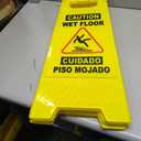 XPCARE 24 Inches Caution Wet Floor Sign, 3PCAK Yellow Bilingual Double-Sided Safety Warning Signs,A Frame Safety Wet Floor Signs Commercial